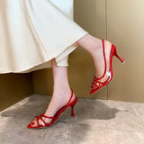 Sohiwoo Women Vacation Sandals Fashion PVC Transparent Summer Casual Party Female High Heel Sandals