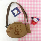 Sohiwoo Cartoon Cute Japanese Taiyaki Fashion Backpack Women's Bag Messenger Bag Shoulder Bags Coin Purse Women Crossbody Bag