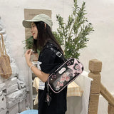 Sohiwoo Harajuku Ita Bag Transpaent Display Shoulder Bags Women Sweet Cute PU Underarm Bag Female Elegant Tote Bag Bolso Mujer