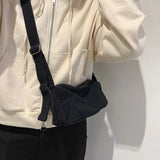 Sohiwoo Teenager Y2K Grunge Aesthetic Canvas Phone Mini Side Sling Messenger Bag 90s Fashion Ita Textile Stylish Small Crossbody Bag