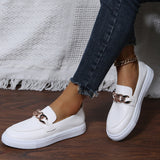 Sohiwoo  sneaker Casual Chain Decor Platform Shoes