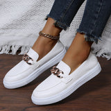 Sohiwoo  sneaker Casual Chain Decor Platform Shoes