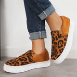 Sohiwoo  sneaker Leopard Slip on Flat Loafers