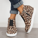 Sohiwoo  sneaker Casual Platform Hidden Wedge Sneakers High Top Ankle Booties