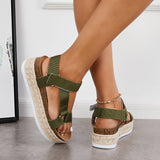 Sohiwoo  Imilybela Women Summer Sandals Platform Open Toe Espadrilles Wedges Ankle Strap Sandals