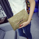 Sohiwoo Stylish Glitter Clutch Wallet Flap Coin Purse Lightweight Portable Evening Bag For Party