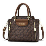 Sohiwoo Luxury Elegant Letter Pattern Handbag All-Match Shoulder Bag Retro Satchel Bag For Work