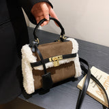 Sohiwoo Trendy Buckle Crossbody Bag Vintage Flap Square Bag Upgrade Your Style with Retro Handbag