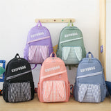 Sohiwoo 4Pcs Kawaii Backpack Set Preppy Style School Bag With Tote Bag & Crossbody Bag & Pencil Case