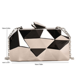 Sohiwoo Mini Metal Box Crossbody Bag Chain Shoulder Bag Evening Purse For Wedding Party Prom