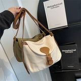 Sohiwoo Canvas Messenger Bag Vintage Small Crossbody Shoulder Bag Multifunctional Flap Bag Purse