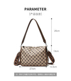 Sohiwoo Women Geometric Print Shoulder Bag Large Capacity Crossbody Bag Commute Bag