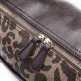 Sohiwoo Vintage Leopard Printed Handbag with Purse Large Capactity Boston Shoulder Bag Set