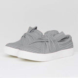 Sohiwoo  sneaker Knitted Twist Slip On Sneakers