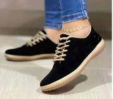 Sohiwoo  Women Men Casual Solid Color Lace-up Shoes
