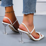 Sohiwoo  Women Square Toe High Heel Sandals Sexy Party Sandals