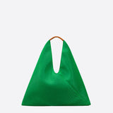 Sohiwoo Knitted Canvas Pure Color Shoulder Hobo