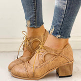 Women's Lace Up Vintage Oxfords Shoes