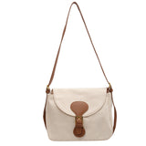 Sohiwoo Canvas Messenger Bag Vintage Small Crossbody Shoulder Bag Multifunctional Flap Bag Purse