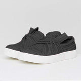 Sohiwoo  sneaker Knitted Twist Slip On Sneakers