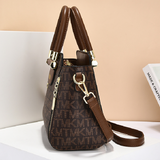 Sohiwoo Luxury Elegant Letter Pattern Handbag All-Match Shoulder Bag Retro Satchel Bag For Work