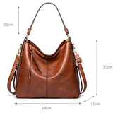 Sohiwoo Women Large Capacity Satchel Bag Vintage Hobo Tote Bag