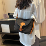 Sohiwoo Canvas Messenger Bag Vintage Small Crossbody Shoulder Bag Multifunctional Flap Bag Purse