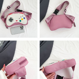 Sohiwoo Gamepad Design Chest Bag Versatile Crossbody Bag & Purse Color Contrast Sling Bag