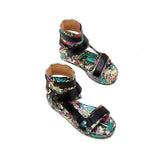 Sohiwoo  Womens Summer Sandals Vintage Graffiti Platforms Sandals Imily Bela