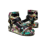 Sohiwoo  Womens Summer Sandals Vintage Graffiti Platforms Sandals Imily Bela