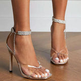 Sohiwoo  Women Sexy Sandals Crystal Diamond High Heel Sandals