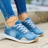 Sohiwoo  sneaker Denim Block Chunky Heel Sneakers