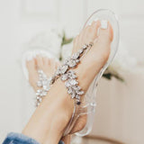 Sohiwoo  Womens Crystal Clear Fashion Sandals