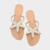 Sohiwoo  Women Summer Slippers Hawaiian Starfish Beach Flat Sandals