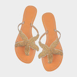 Sohiwoo  Women Summer Slippers Hawaiian Starfish Beach Flat Sandals