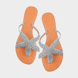 Sohiwoo  Women Summer Slippers Hawaiian Starfish Beach Flat Sandals