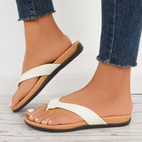 Sohiwoo Women Casual Flat Flip Flops Soft Sole Slides Beach Thong Sandals