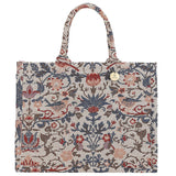 Sohiwoo Vintage Tote Bag All Over Floral Pattern Satchel Abg Casual Large Capacity Shoulder Bag