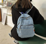 Sohiwoo Casual Large Denim Backpack