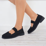 Women Knit Mary Jane Flats Breathable Loafers Comfy Walking Shoes