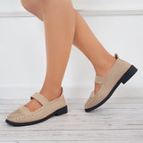 Women Knit Mary Jane Flats Breathable Loafers Comfy Walking Shoes