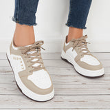 Sohiwoo  sneaker Lace Up Platform Sneakers Casual Round Toe Walking Shoes