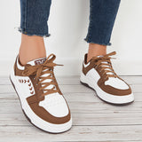 Sohiwoo  sneaker Lace Up Platform Sneakers Casual Round Toe Walking Shoes