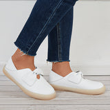 Women Penny Loafers Bowknot Slip on Flat Walking Shoes