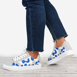 Sohiwoo  Women Colorful Print Casual Flatform Sneakers Lace Up Walking Shoes