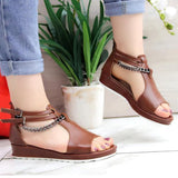 Sohiwoo  Imily Bela Casual Cool Chain Wedge Heel Sandals