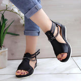 Sohiwoo  Imily Bela Casual Cool Chain Wedge Heel Sandals