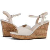 Sohiwoo Women Platform High Wedges Open Toe Ankle Strap Cork Heel Sandals