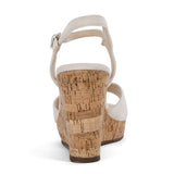 Sohiwoo Women Platform High Wedges Open Toe Ankle Strap Cork Heel Sandals