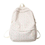 Sohiwoo Floral Print College Backpack